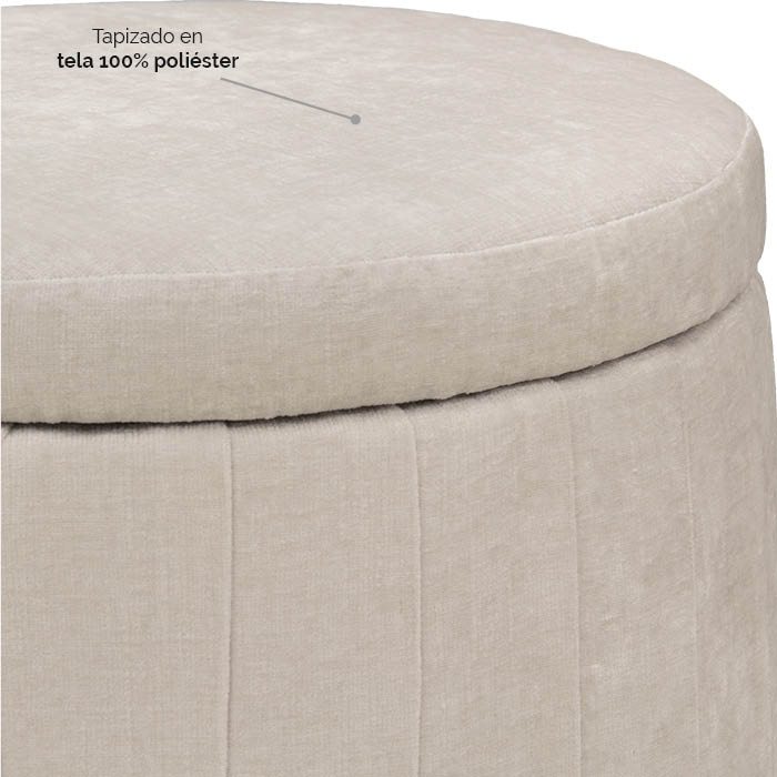 Ottoman Tela Taupe Rik | Sillones y Ottomanes | salas